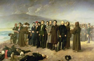 Jose Maria de Torrijos y Uriarte (1791-1831) és társai kivégzése 1831-ben, 1888-ban