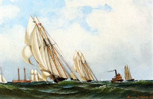 A „Sappho” a Sandy Hook világítóhajóról, 1870