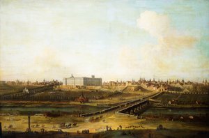 Madrid és a Palacio Real a Manzanares Ciszjordániájáról, 1752-53