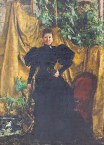 Signora Pantaleoni portréja alkotó: Antonio Mancini