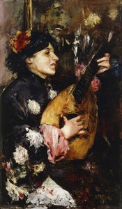 Nő mandolinnal,