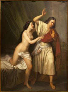 József és Putiphar (Potifár) felesége. Antonio Esquivel (1806-1857) festménye, olaj, vászon