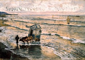 Antoni Munoz i Degrain (1841-1924) festménye: Mar Cantabrico (Kantabriai-tenger)