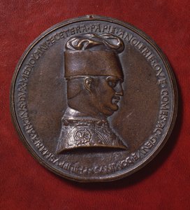 Filippo Maria Visconti (1392-1447) bronzérem, hátlap, 1441-ben, Antonio di Puccio Pisano, Pisanello (kb. 1395-1455) által tervezett, 10,20 cm átmérőjű