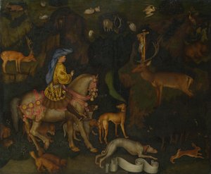 Szent Eustace látomása, c. 1440 alkotó: Antonio Pisanello