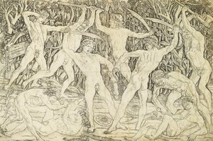 Aktok harcban, Antonio del Pollaiuolo (kb. 1431-1498), metszet alkotó: Antonio Pollaiuolo