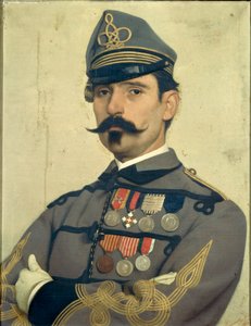 Giovanni Maria Damiani portréja Garibaldi katonai egyenruhájában, Antonio Puccinelli