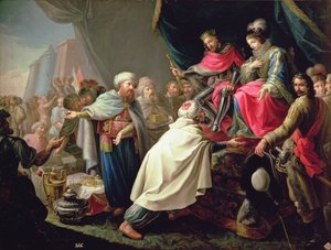 A katolikus uralkodók és az arab hercegek tiszteletadása (olaj, vászon) alkotó: Antonio Rodríguez