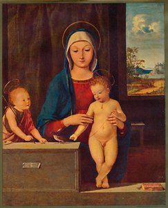 „Madonna és gyermeke Keresztelő Szent Jánossal”, 1903 alkotó: Antonio Solario