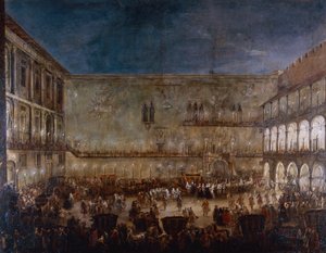 Antonio Stom (kb. 1688-1734) Amalie szász hercegnő megérkezése Padovába alkotó: Antonio Stom