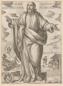 Krisztus Mi Atyánk, aki a mennyekben vagy, szenteltessék meg a te neved (cím a tárgyon) Krisztus, Mária en de apostle (sorozat címe) alkotó: Antonio Tempesta