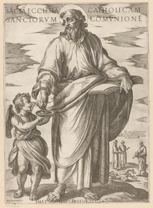 Szent Mátéról Szent Katolikus Egyház a szentek közösségében (cím a tárgyon) Krisztus, Mária en de apostle (sorozat címe) alkotó: Antonio Tempesta
