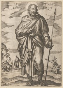 Szent Mátyásról És az örök élet ámen (cím a tárgyon) Krisztus, Mária en de apostle (sorozat címe)