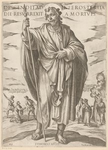 Szent Tamásé Leszállt a pokolba a halálból feltámadt harmadik napon (cím a tárgyon) Krisztus, Mária en de apostle (sorozat címe) alkotó: Antonio Tempesta