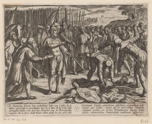 Német követek látogatják Julius Civilist Bataviai háborúk a rómaiak ellen (sorozat címe) Batavorum cum Romanis Bellum (sorozat címe) alkotó: Antonio Tempesta