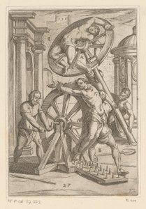 Kínzás éles hegyekkel és kerekekkel Keresztény mártírok által elszenvedett kínzások (sorozat címe) Varia tormentorum et supplicioru crudelium (...) (sorozat címe)
