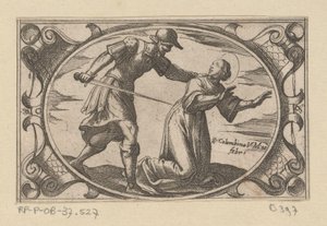 H. Columbina, a dochter van H. Austeriustól Romeinse martelaressen (sorozat címe) Imagini di moltes vergini Rom in mártírom (sorozat címe) alkotó: Antonio Tempesta