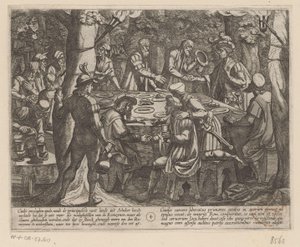 Julius Civilis elmondja a holland időseknek, hogy a rómaiak rabszolgaként kezelik őket Bataviai háborúk a rómaiak ellen (sorozat címe) Batavorum cum Romanis Bellum (sorozat címe) alkotó: Antonio Tempesta