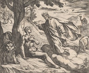 2. tábla: Az ember teremtése Hominis creatio, Ovidius „Metamorphoses” című művéből, 1606. alkotó: Antonio Tempesta