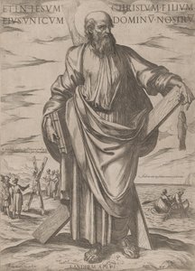 Szent András, a „Krisztus, Mária és az apostolok” c. 1590-kb. 1610. alkotó: Antonio Tempesta