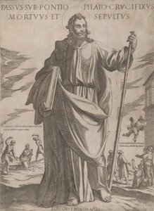 Szent Jakab, a „Krisztus, Mária és az apostolok” c. 1590-kb. 1610. alkotó: Antonio Tempesta
