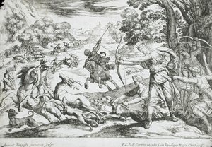 Szarvasvadászat alkotó: Antonio Tempesta