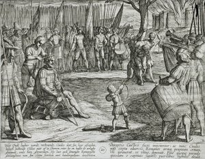 A régi erőd felgyújtása alkotó: Antonio Tempesta