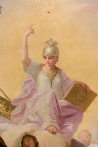 Minerva, részlet a bankettházból alkotó: Antonio Verrio