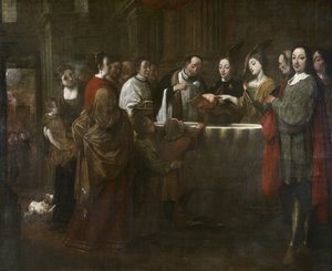 Szent Ferenc megkeresztelkedése, 1729-33 körül (olaj, vászon) alkotó: Antonio Viladomat