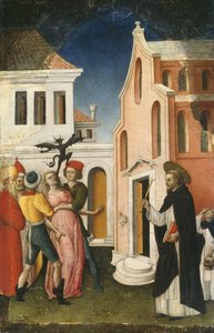 Szent Péter vértanú kiűzi az ördögtől megszállt nőt, 1440-50