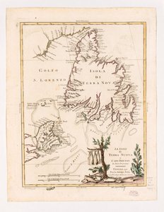 Terre Nuova és Cape Breton szigetei az új tervezetből 1778. LOC 73694665 alkotó: Antonio Zatta