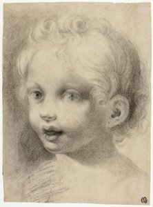 Gyermekfej (Recto) Akt férfi alak (Verso) alkotó: Antonio da Correggio