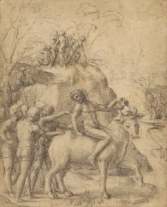 Correggio - Bikán lovagló férfi és más figurák, 83.GB.344 alkotó: Antonio da Correggio