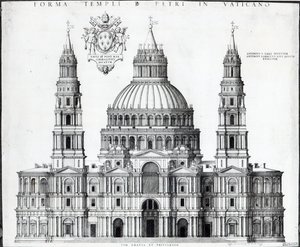 Szent Péter templom terve, Róma, 1539 alkotó: Antonio da Sangallo