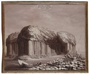 Fingal-barlang, Skócia (olaj, vászon) alkotó: Antonio de Bittio