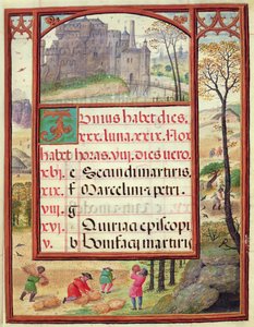 Június hónap, miniatúrák a „Dom Manuel óráinak könyvéből”, 1517-38 (tempera pergamen) alkotó: Antonio de Hollanda