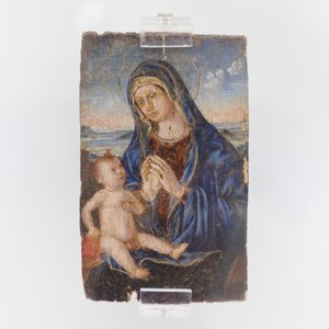 Madonna és gyermeke, Antonello de Saliba (festmény) alkotó: Antonio de Saliba