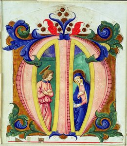 Az Angyali üdvözletet ábrázoló történeti M kezdőbetűs alkotó: Antonio di Niccolo di Lorenzo