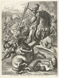 Akhilleusz legyőzi Telephoszt; Ferdinánd bevonulása Gentbe 1635-ben Et tanta gessit bella dvm bellvm parat (cím a tárgyon) alkotó: Antony van der Does