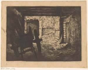 Tanyasi fészer kocsival