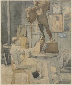 Jan Toorop egy szobrász műtermében