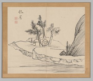 Double Album of Landscape Studies Ikeno Taiga után, 2. kötet, 22. levél, 18. század. alkotó: Aoki Shukuya