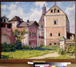 Szimonov-kolostor Moszkvában. Appolinari Mihajlovics Vasnyecov (1856-1933) festménye, olaj, vászon alkotó: Apollinari Mikhailovich Vasnetsov