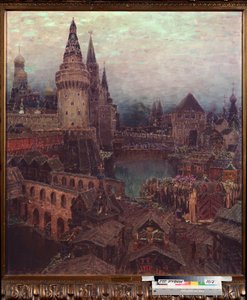 Moszkva a 17. században, Hajnal a feltámadás kapujában – Appolinari Mihajlovics Vasnyecov (1856-1933) festménye, olaj, vászon alkotó: Apollinari Mikhailovich Vasnetsov