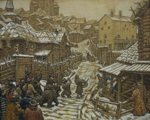 A medveidomárok. Régi Moszkva, 1911 alkotó: Apollinari Mikhailovich Vasnetsov