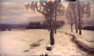 A tavasz lehelete – Appolinari Mihajlovics Vasnyecov (1856-1933) festménye, olaj, vászon alkotó: Apollinari Mikhailovich Vasnetsov