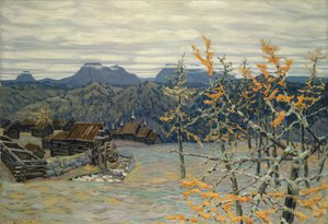 Falu az Urál-hegységben alkotó: Apollinari Mikhailovich Vasnetsov