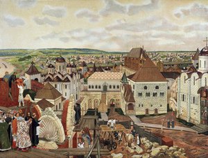 A moszkvai Kremlben, a 19. század végén - a 20. század elején. alkotó: Appolinari Mikhaylovich Vasnetsov