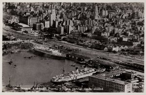 Kikötő és részleges kilátás a városra, Buenos Aires, Argentína