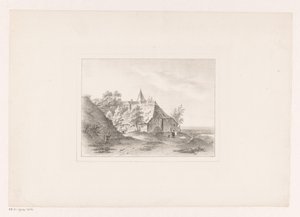 A falu szélén a mosodat fehérítő nő alkotó: Arie Ketting de Koningh (attributed to)